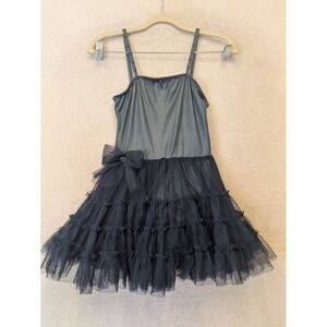 Curtain Call Costumes Girls Slate Blue Tulle Ruffle Dance Leotard Tutu P203‎ CLA